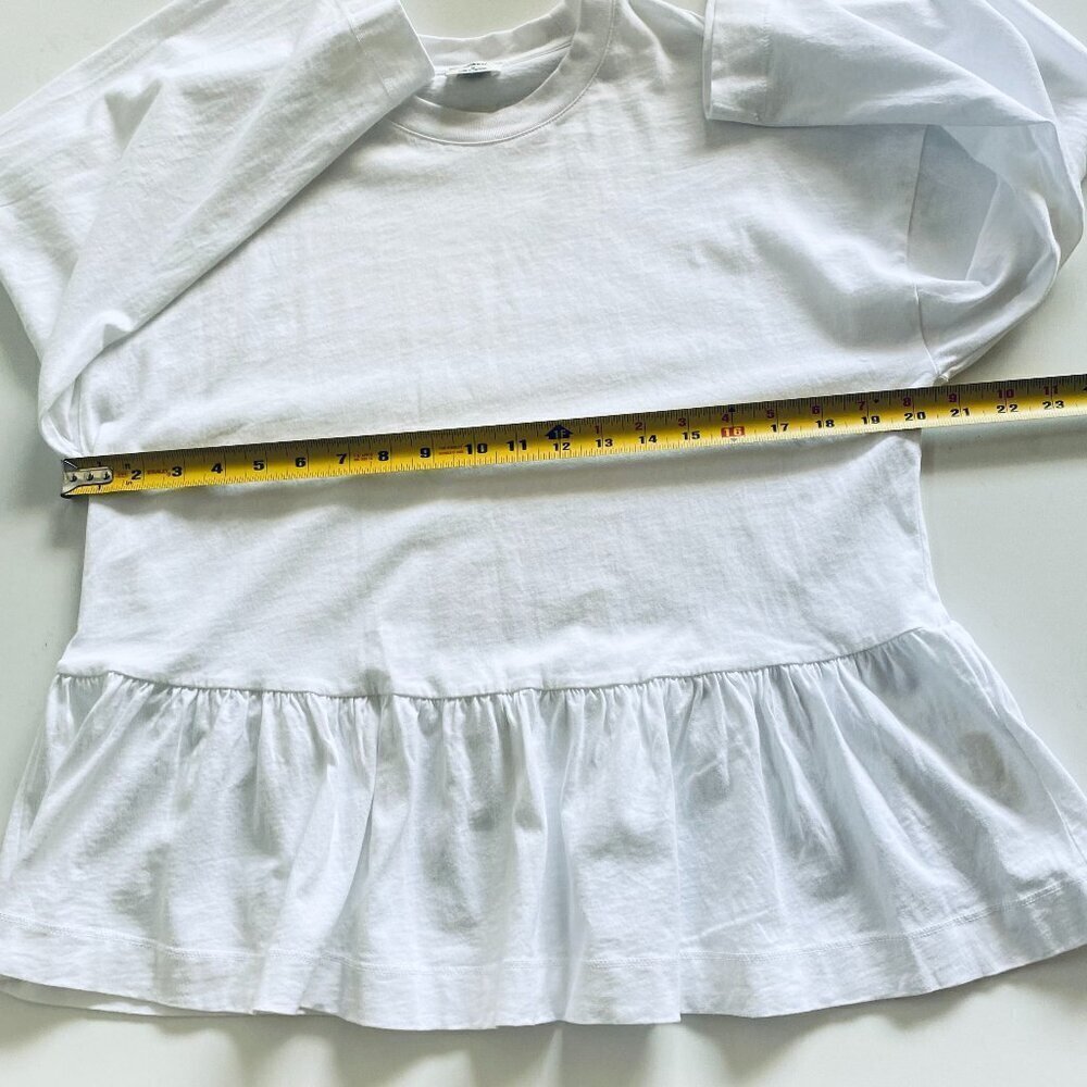 Wilfred Aritzia Abrielle Peplum White Loose Fit Top M​​​​​​​ - Picture 6 of 10